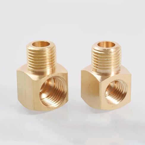 M6 M8 M10 1/8" 1/4" 3/8" Female Male Brass 90 Degree Elbow Pipe Fitting Coupler Connector Water Lubrication Tubing Block(1l8x1l8 BSPP) in Kuwait