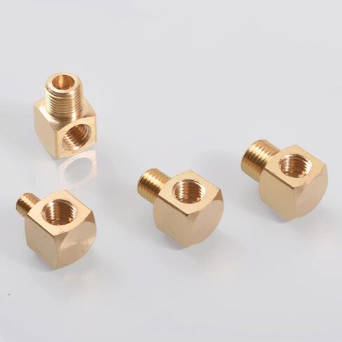 M6 M8 M10 1/8" 1/4" 3/8" Female Male Brass 90 Degree Elbow Pipe Fitting Coupler Connector Water Lubrication Tubing Block(1l8x1l8 BSPP) in Kuwait