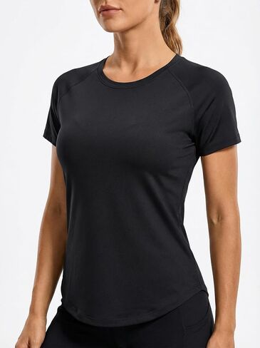 Womens Short Sleeve Workout Shirts Back Mesh Breathable Quick Dry Athletic Running Tops in Kuwait