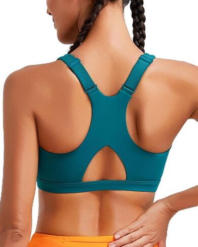 حمالات صدر رياضية عالية التأثير للنساء من RUNNING GIRL، حمالات صدر رياضية بأشرطة قابلة للتعديل بظهر متقاطع للنساء مع وسادات مخيطة in Kuwait