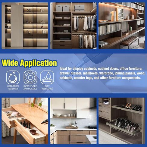 125Pcs 3 in 1 Furniture Connecting Cam Lock kit, Eccentric Wheels Bolt Fittings Fasteners Hardware Parts Nut & Bolt Assortment Set for Cabinet Drawer (15*9.5/15*11.5/15*13.5/12*10/12*12mm) in Kuwait