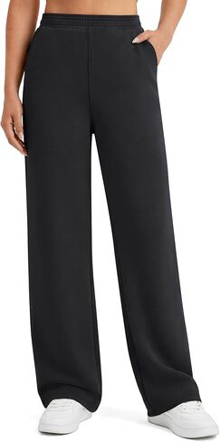 G4Free Smoofit Modal Soft Sweatpants للنساء ضيق مطاطا السراويل واسعة الساق عارضة مع جيوب in Kuwait