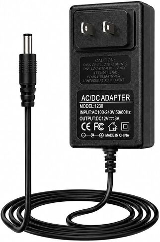 Power Adapter for Donner Keyboard Piano, 12V AC Adapter Compatible with Donner DEP-20 DEP-20S DEP-10 DEP-45 DEP-80 Beginner Digital Piano 88 Key Full Size Weighted Keyboard Piano, Power Charger Cord in Kuwait