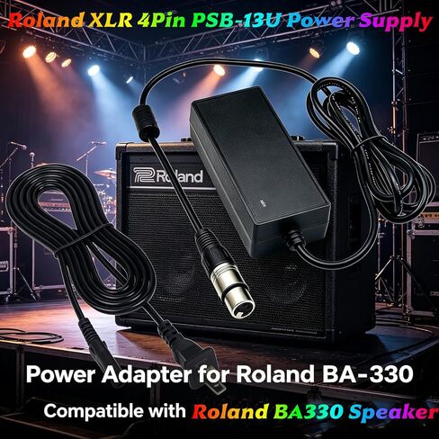 محول تيار متردد متوافق مع Roland psb-13u، سلك إمداد الطاقة متوافق مع Roland BA-330، مضخم شاشة المسرح، نظام الصوت والفيديو المحمول ستيريو PA الرقمي، استبدال مصدر الطاقة 13 فولت 4 أمبير in Kuwait