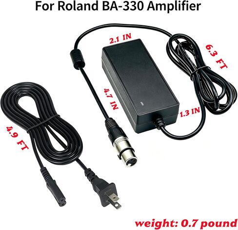 محول تيار متردد متوافق مع Roland psb-13u، سلك إمداد الطاقة متوافق مع Roland BA-330، مضخم شاشة المسرح، نظام الصوت والفيديو المحمول ستيريو PA الرقمي، استبدال مصدر الطاقة 13 فولت 4 أمبير in Kuwait