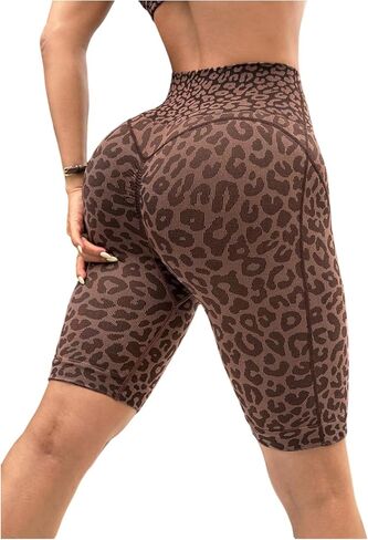 SHENHE Women's Workout Biker Shorts Butt Lifting Tummy Control High Waisted Gym Shorts Leggings in Kuwait
