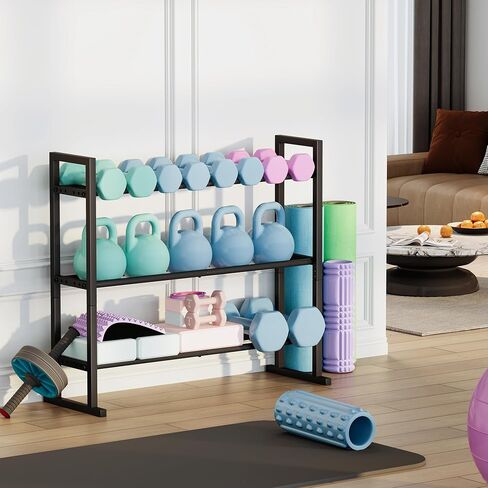 Dumbbell Rack, Adjustable weight Rack Stand, Extended Base Weight Storage for Home Gym, Space-Saving Fitness Equipment Organizer in Saudi Arabia