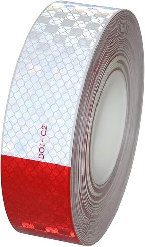 FindTape Microprismatic Sealed Reflective Conspicuity Tape [DOT-C2 10 yr.]: 2 in. width (Alternating 11 in. Red 7 in. White/Honeycomb Design) / 20 strips in Kuwait