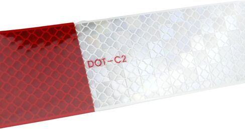 FindTape Microprismatic Sealed Reflective Conspicuity Tape [DOT-C2 10 yr.]: 2 in. width (Alternating 11 in. Red 7 in. White/Honeycomb Design) / 20 strips in Kuwait