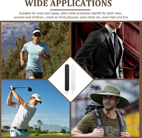 50 Pcs Self Adhesive Hat Sweat Liner Prevent Makeup Stains Hats Liners Bands Absorbent Sweat Protection for Golf Baseball Caps Helmet in Kuwait
