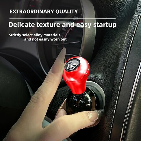 Joystick Push Start Rocker Cover, Red Unlabeled Metal One Button Start Lever, Universal Game Console Style for Most Vehicle Models in Kuwait