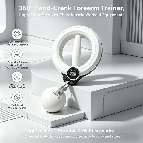 معدات تمرين الذراع والكتف للرجال والنساء، مدرب الساعد اليدوي 360 درجة، معدات اللياقة البدنية لعضلات الكتف والصدر لتقوية الجزء العلوي من الجسم، تمارين اللياقة البدنية المنزلية في صالة الألعاب الرياضية in Kuwait