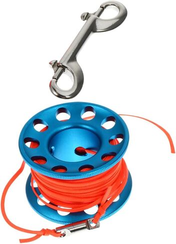 Zerodeko Underwater Diving Spool Reel with Buoy and Hook 30m Blue Rope Reel Scuba Diving for Cave Accessories in Kuwait