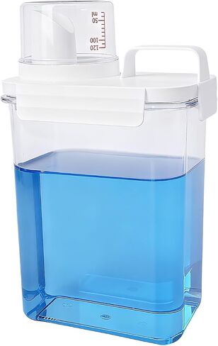 Laundry Detergent Dispenser - 61oz Refluxable Plastic Liquid Laundry Detergent Container for Laundry Room Organization in Kuwait