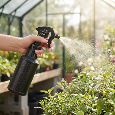3PCS Plastic Spray Bottles 32 Oz, Spray Bottles Heavy Duty Opaque Black Refillable Trigger Sprayer for Cleaning, Garden, Hair, and Household Use in Kuwait