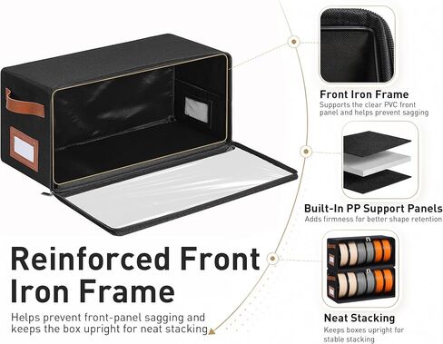 Filament Storage Box 4-Pack, Stackable 3D Printer Filament Storage Container with Reinforced Metal Frame, Visible Window and 10 Desiccant Packs, Holds up to 24 Rolls for Workshop & Studio in Kuwait