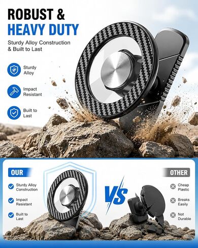Alloy Magnetic Golf Cart Phone Holder for MagSafe iPhone,Heavy Duty Metal Golf Cart Phone Mount Compatible with EZGO Club Car Yamaha,Strong Magnet Golf Cart Accessories,Golf Gifts for Men Dad Husband in Kuwait