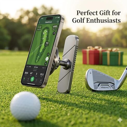 Alloy Magnetic Golf Cart Phone Holder for MagSafe iPhone,Heavy Duty Metal Golf Cart Phone Mount Compatible with EZGO Club Car Yamaha,Strong Magnet Golf Cart Accessories,Golf Gifts for Men Dad Husband in Kuwait