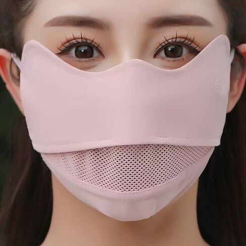 Breathable 3D Sunscreen Face Mask Lightweight Outdoor Protection Mesh Vent Adjustable for Cycling Hiking Fishing Daily Wear in Kuwait