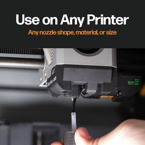 Slice Engineering Nozzle Cleaning Kit Including Anti-Stick Coating | Keep Your Nozzles Clean & Clog Free | Repels Plastic Filament | Nozzle Cleaner 3D Printing No Clogger 3D Printer Tool | 3D Printer Accessories Tools Kit | Plastic Repellent Paint in Kuwait
