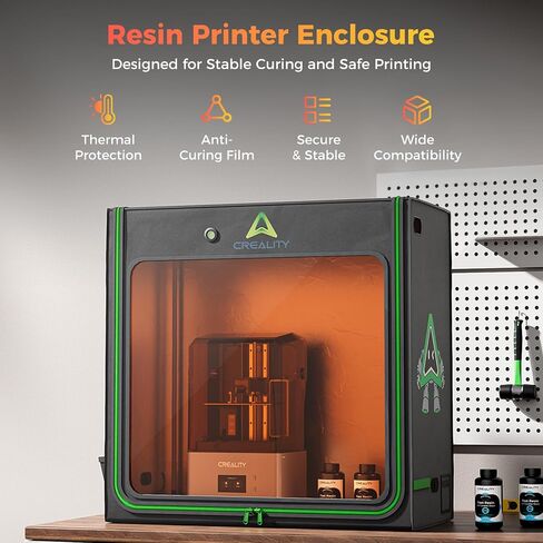 Creality Official Resin 3D Printer Enclosure, 1000x500x1000mm Thermal Protective Cover with Fan Interface, Anti-Curing UV Blocking Dustproof Noise Reduction Enclosure for LCD Resin UV 3D Printer in Kuwait