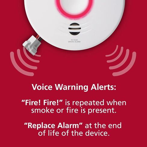 Kidde Smart Hardwired Wi-Fi Enabled Smoke Detector with Photoelectric Sensor and Voice Alerts 21032064 in Kuwait