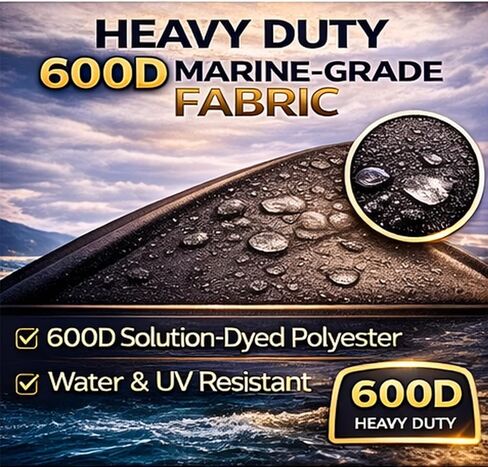 SBU Super Heavy-Duty PWC 600D Jet SKI Cover Compatible for Sea Doo Sea-Doo GTR 215 2012-2016 Watercraft Cover Black/Grey in Kuwait