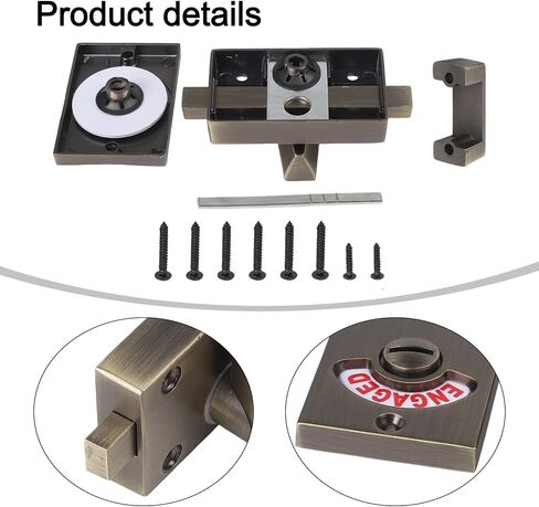 Advanced Casting Technology Toilet Door Lock with LED Indicators for Bathroom Privacy Zinc Alloy Design in Kuwait