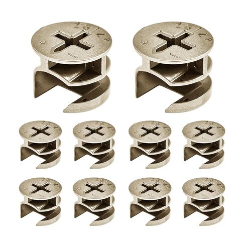 10Pcs Furniture Cam Lock Fasteners 12x15mm(0.47"x0.59"),Locking Cam Fitting Lock Nut Connectors for Drawer Cabinet,Cam Lock Nuts Compitable with IKEA Hardware Parts(Bronze) in Kuwait