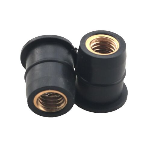 20PCS 0.51 Inch Length 2/5 Inch Hole M6 Black Anti Vibration Neoprene Well Expansion Nuts Motorcycle Retrofit Windshield Fastener for Fixing Part Bumpers Fairings in Kuwait