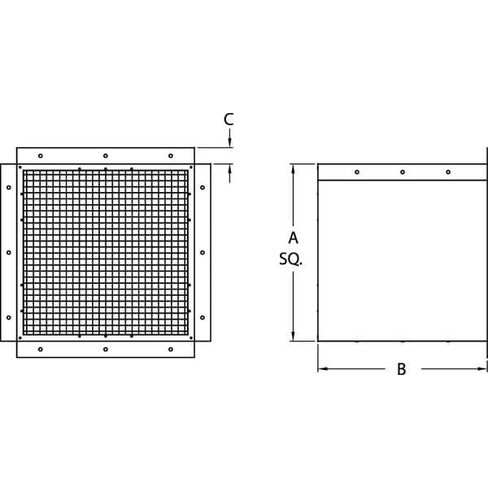 Fan Guard,16-1/8 in. H,16-1/8 in. W in Kuwait