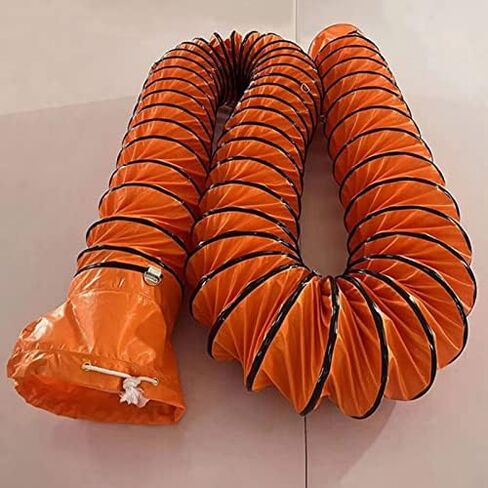 This Air DuctingDuct Hose Exhaust Flexible Retractable PVC Ventilation Air Hose 8/12/16/20/24inch × L 16,5ft 33ft Lightweight and Durable Hose with D-Ring for Construction Sites, Industry, A in Kuwait