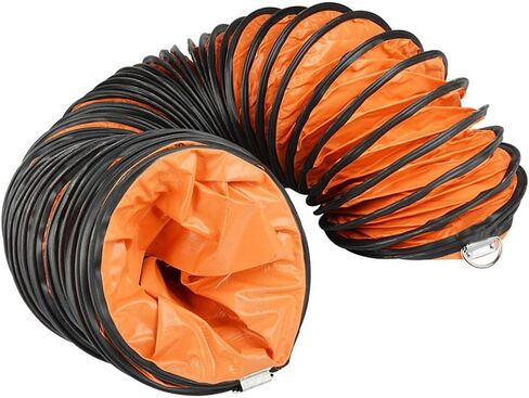 This Air DuctingPVC Flexible Ducting Hose for Industril, 200mm~600mm Diameter PVC Flexible Duct Hosing Waterproof Retardant, Portable Ducting Hose with Adjustable Rope and D-Ring in Kuwait