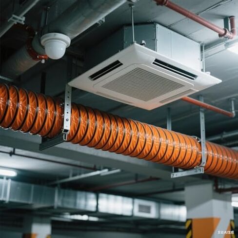 This Air Ducting16ft Extendable Air Duct Hose, Heavy Duty Portable Flexible Duct Hosing for Utility Blower/Exhaust Fan/Air Systems, Commercial HVAC Ducting Industrial Ventilation Tube(ID 18i in Kuwait