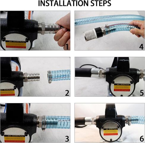 Fuel Transfer Hose 1" x 6.5FT, with SS NPT Fittings & Filter, for Diesel Gas DEF, Wire Reinforced Suction Hose for 3/4" & 1" Transfer Pump in Kuwait