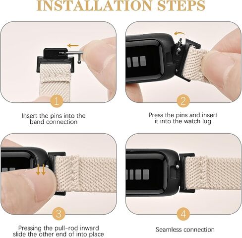 HSWAI نايلون مرن متوافق مع Fitbit Inspire 3 Bands/Fitbit Inspire 2 Bands، 6 حزم قابلة للتمدد وقابلة للتعديل حزام بديل رياضي ناعم للنساء والرجال لتتبع اللياقة البدنية in Kuwait