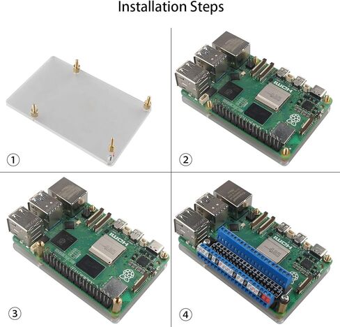 ZDE GPIO Terminal Block Breakout Board Module DIY Circuit GPIO Expansion Board Micro Connector Compatible with Raspberry Pi 5/4B/3B+/3B/2B/Zero/Zero W/Zero 2 W in Kuwait