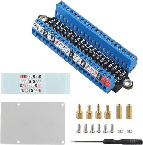 ZDE GPIO Terminal Block Breakout Board Module DIY Circuit GPIO Expansion Board Micro Connector Compatible with Raspberry Pi 5/4B/3B+/3B/2B/Zero/Zero W/Zero 2 W in Kuwait