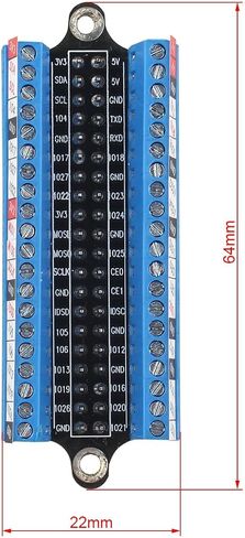 ZDE GPIO Terminal Block Breakout Board Module DIY Circuit GPIO Expansion Board Micro Connector Compatible with Raspberry Pi 5/4B/3B+/3B/2B/Zero/Zero W/Zero 2 W in Kuwait