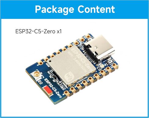 ESP32-C5 Mini Development Board, 32-bit RISC-V Processor 240MHz, Integrate Dual-Band Wi-Fi 6 / BLE 5 / Thread/Zigbee, USB Port, Onboard Antenna, for Embedded and IoT Applications in Kuwait