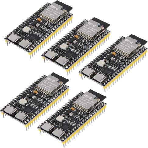 AITRIP 5Pack ESP32-S3 Type-C Development Board N16R8 MCU with Dual-Mode Wi-Fi Bluetooth with Antenna Base Compatible with Arduino IoT ESP32-S3-WROOM-1 in Kuwait