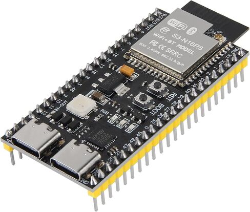 AITRIP 5Pack ESP32-S3 Type-C Development Board N16R8 MCU with Dual-Mode Wi-Fi Bluetooth with Antenna Base Compatible with Arduino IoT ESP32-S3-WROOM-1 in Kuwait