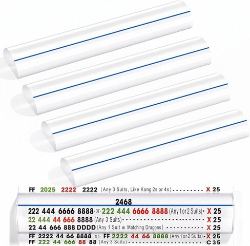 Relaxweex 4 Pack 2X Magnified Mahjong Line Finder, Magnified Mahjong Reader for NMJL Card with Guiding Line, Practical Gift for Players, Beginners and Seniors(Multicolor,Minimalist) in Kuwait