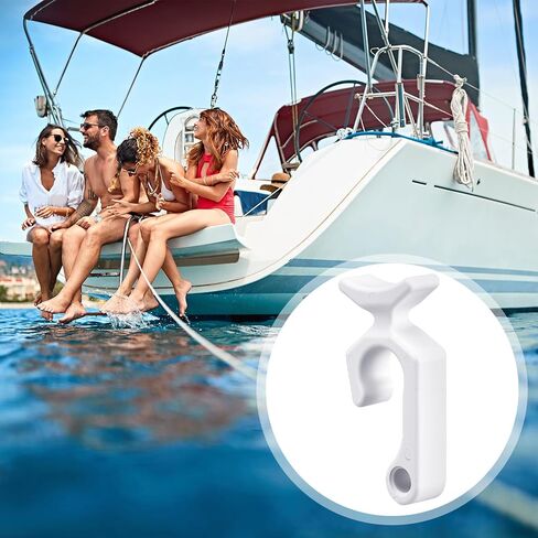 Soulchen 4 Pcs Boat Fender Clips for Standard 7/8 Inch Rails Boat Fenders Bumper Plastic Rail Mount Boats Fender Line Clip Holders Cord Organizers Easy Install Repositioning for Boats Marine Use in Kuwait