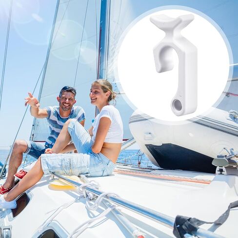 Soulchen 4 Pcs Boat Fender Clips for Standard 7/8 Inch Rails Boat Fenders Bumper Plastic Rail Mount Boats Fender Line Clip Holders Cord Organizers Easy Install Repositioning for Boats Marine Use in Kuwait