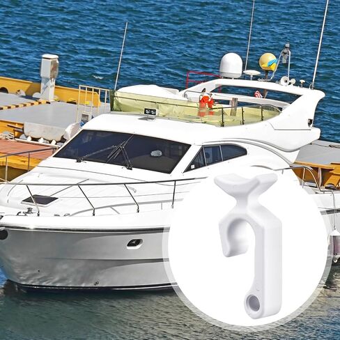 Soulchen 4 Pcs Boat Fender Clips for Standard 7/8 Inch Rails Boat Fenders Bumper Plastic Rail Mount Boats Fender Line Clip Holders Cord Organizers Easy Install Repositioning for Boats Marine Use in Kuwait
