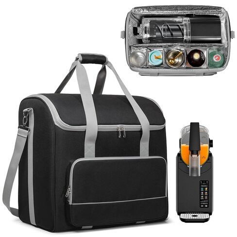 YARWO Carrying Case Compatible with Iceman by Chefman Slush-Ease MAX 90oz/ 68oz, Insulated Cooler Bag with Customized Dividers, Base Board and Pockets for Slushie Machine, Cups, Straws and Accessories in Kuwait