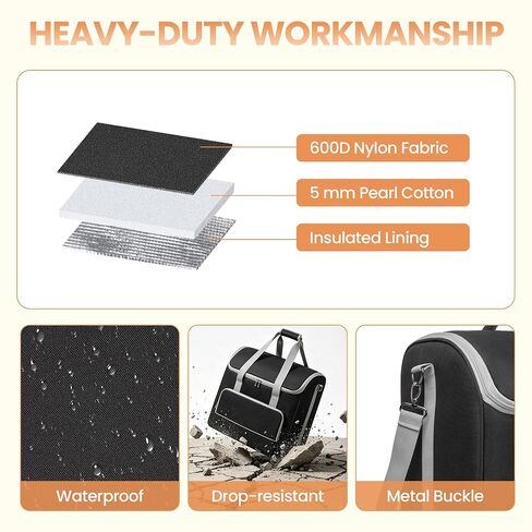 YARWO Carrying Case Compatible with Iceman by Chefman Slush-Ease MAX 90oz/ 68oz, Insulated Cooler Bag with Customized Dividers, Base Board and Pockets for Slushie Machine, Cups, Straws and Accessories in Kuwait