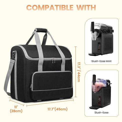 YARWO Carrying Case Compatible with Iceman by Chefman Slush-Ease MAX 90oz/ 68oz, Insulated Cooler Bag with Customized Dividers, Base Board and Pockets for Slushie Machine, Cups, Straws and Accessories in Kuwait