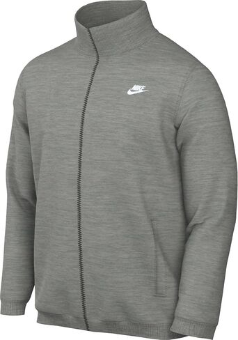 Nike Club Men's Knit Jacket (Dark Grey Heather/Light Smoke Grey/White, FQ3426-063) Size X-Large in Kuwait